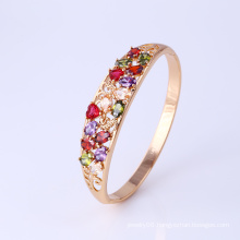 New Fashion 18k Gold Elegant Bangle with Charming Colorful Zircons